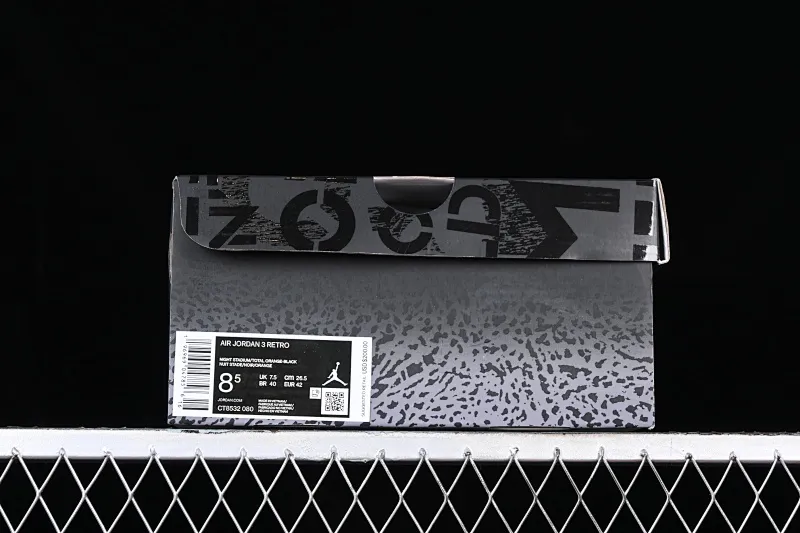 All categories Air Jordan Jordan series basketball shoes Air Jordan 3 Air Jordan 3 Retro "Fear" AJ3 Joe 3 fear dark gray CT8532-080